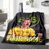 1pc Personalized Name B-BVB Blanket, Gift, for Men and Women, Soft Blanket, Good for Sofa Bed Couch Travel, Lightweight Flannel Blanket