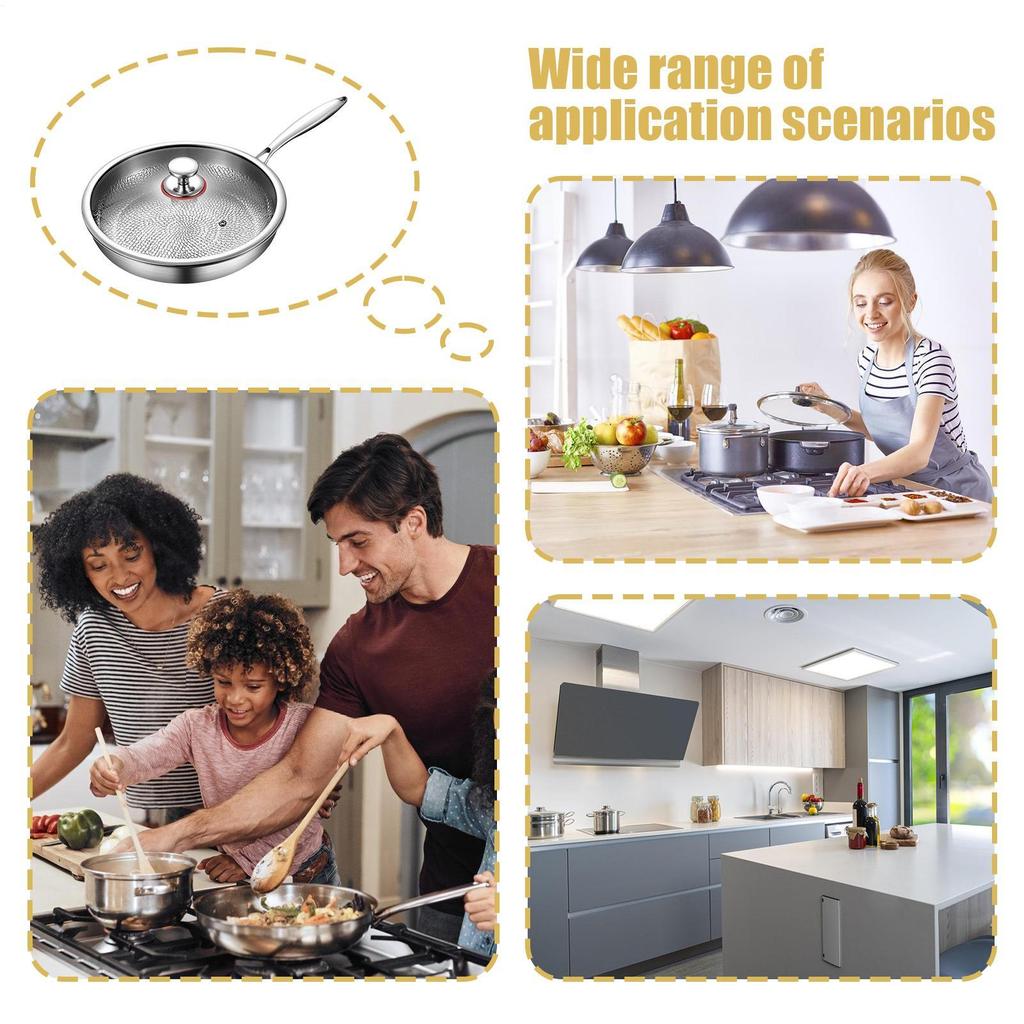 Titanium Pan Cooking Pan Nonstick Skillet Griddle Tableware For Daily Use Dorm Apartment Kitchen Restaurant Hotel Camping