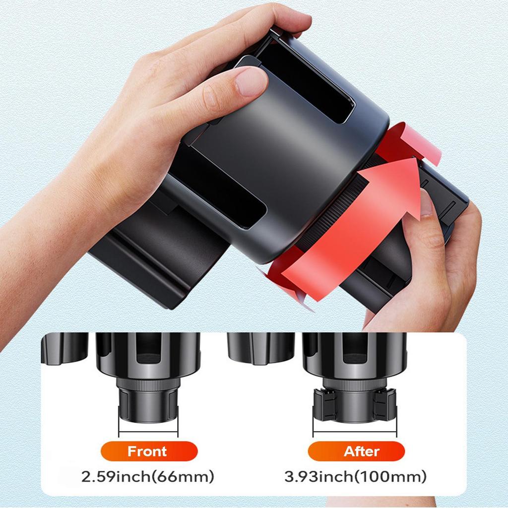 Universal Car Cup Holder Expander Adjustable Adapter For Large Coffee Mugs Smartphone Water Bottle Umbrella, Fits All Vehicles