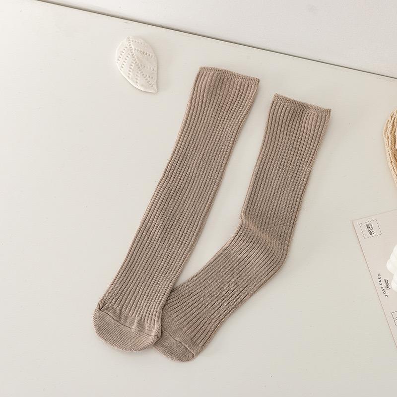 Dětské ponožky Novorozenecké Dětské Kojenecké Dívčí Chlapecké Podkolenky Batolecí Dívka Jednobarevné Bavlněné Pruhované Hladké Dlouhé Ponožky Pro Děti 1-6 Let