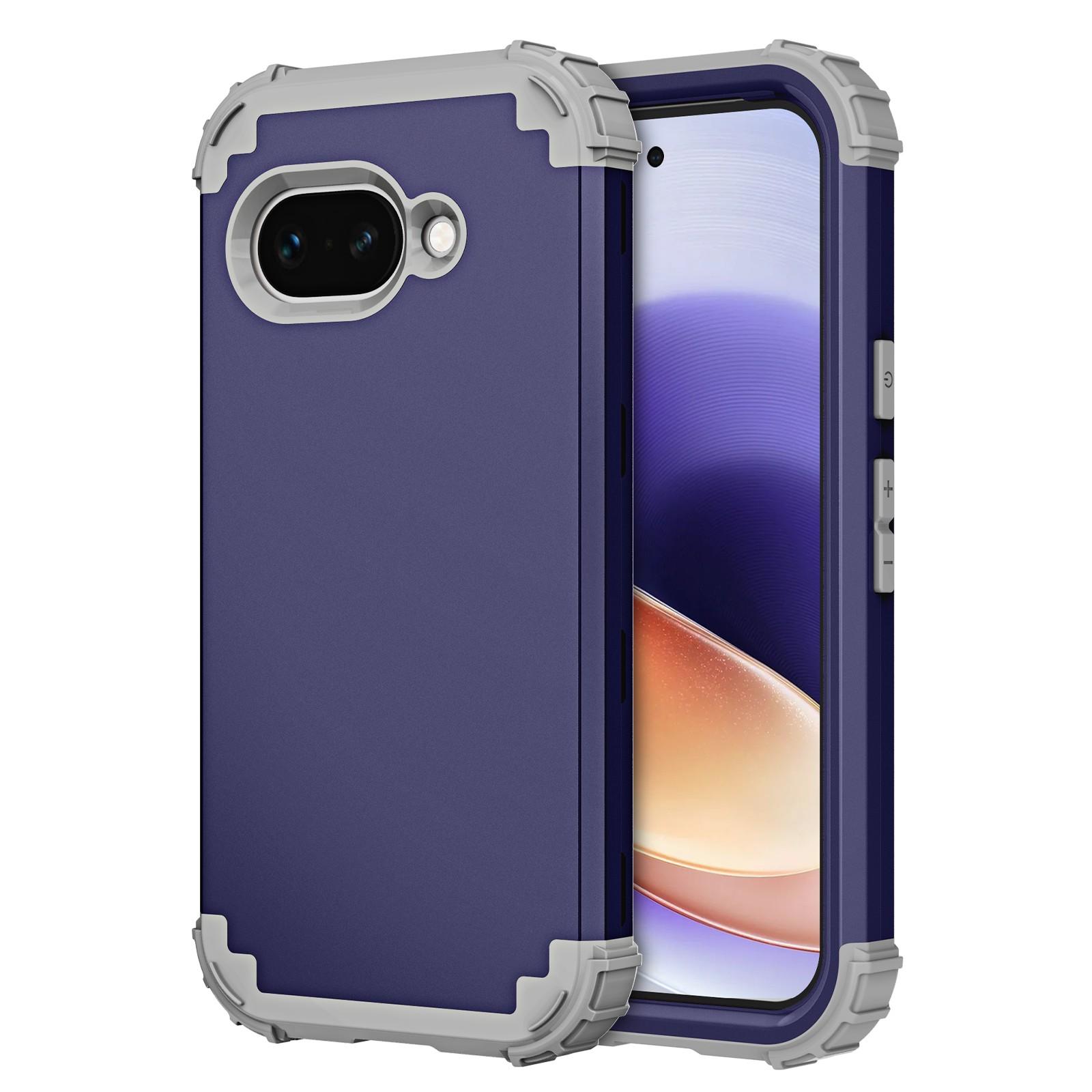 

L-Style For Google Pixel 9a Case Shockproof PC+TPU Phone Back Cover Navy Blue
