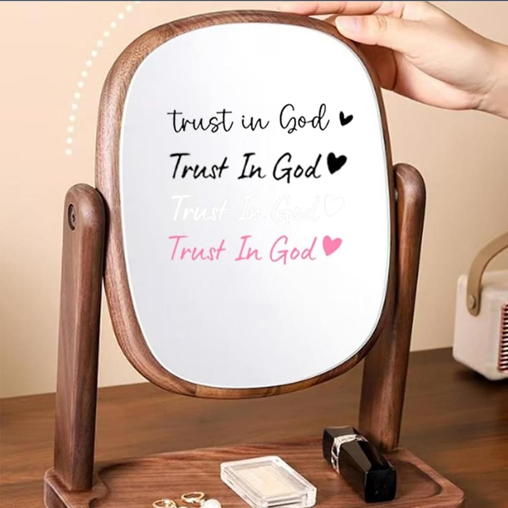 4PCS Car Stickers,Car Accessories Trust In God Rearview Mirror Sticker,Auto Stickers and Decals,Auto Decals for Women,Trust In God Mirror
