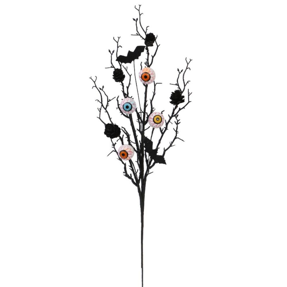 

50cm Halloween Maple Bat Bouquet Black Fake Plants Home Office Party чёрный