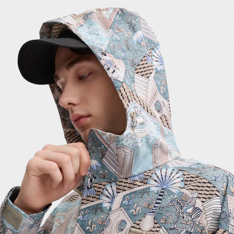 Fila Jackets Men's All Over Print Hooded Moderate Other F11M438702FZA