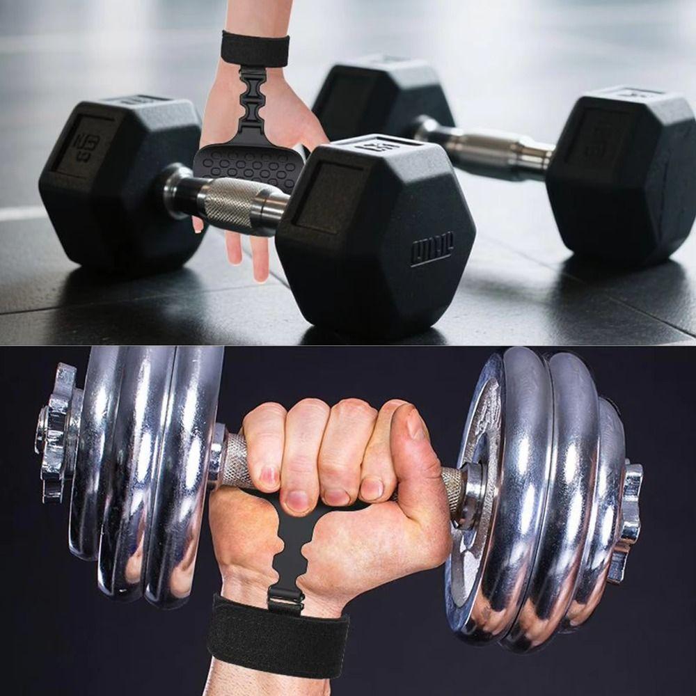 1 Pc/ Pair Ergonomic Shape Lifting Grips Silicone Material Anti-Slip Grips  Barbell Exercises