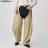 Herrenhose mit Knopfleiste in der Taille und hohlem Schritt, lange Hose, lässig, große Swing-Hose