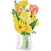 Sanrio Geburtstagskarte, gelbe Blumen in transparenter Vase, Grußkarte, kann ins Ausland versendet werden, BD109-2831701