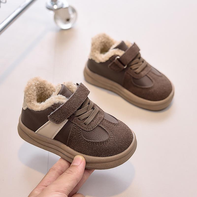 Warm Fleece Lined Low Top Casual Unisex Kids Sneakers For Toddlers