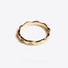 18K Goldplattierter S925 Sterling Silber Welliger Bambusring