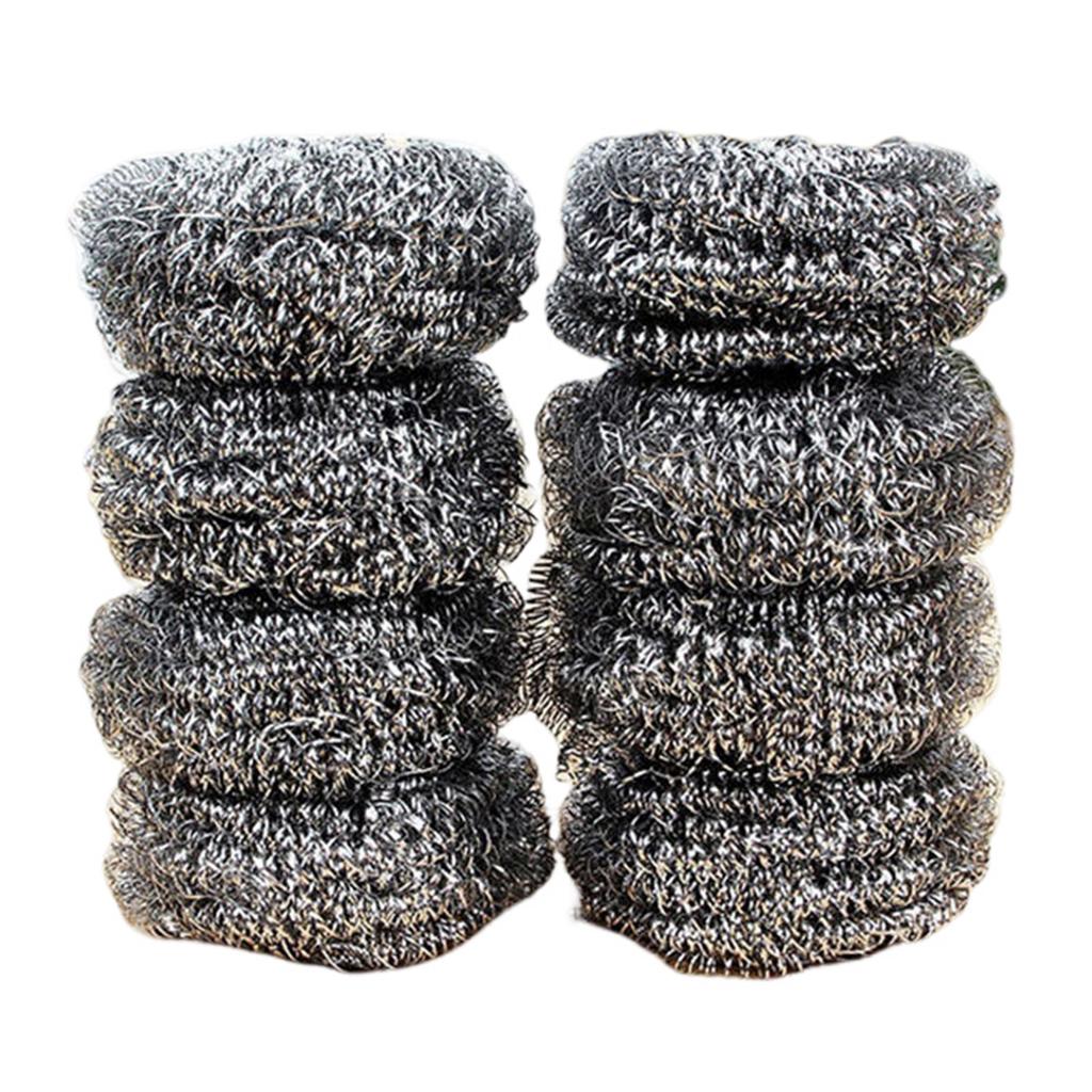 6pcs Stainless Steel Scrubbers Effortless Dish Pot Stove Scrubber Quickly Removing Stubborn Stains Home Cleaning Accessories