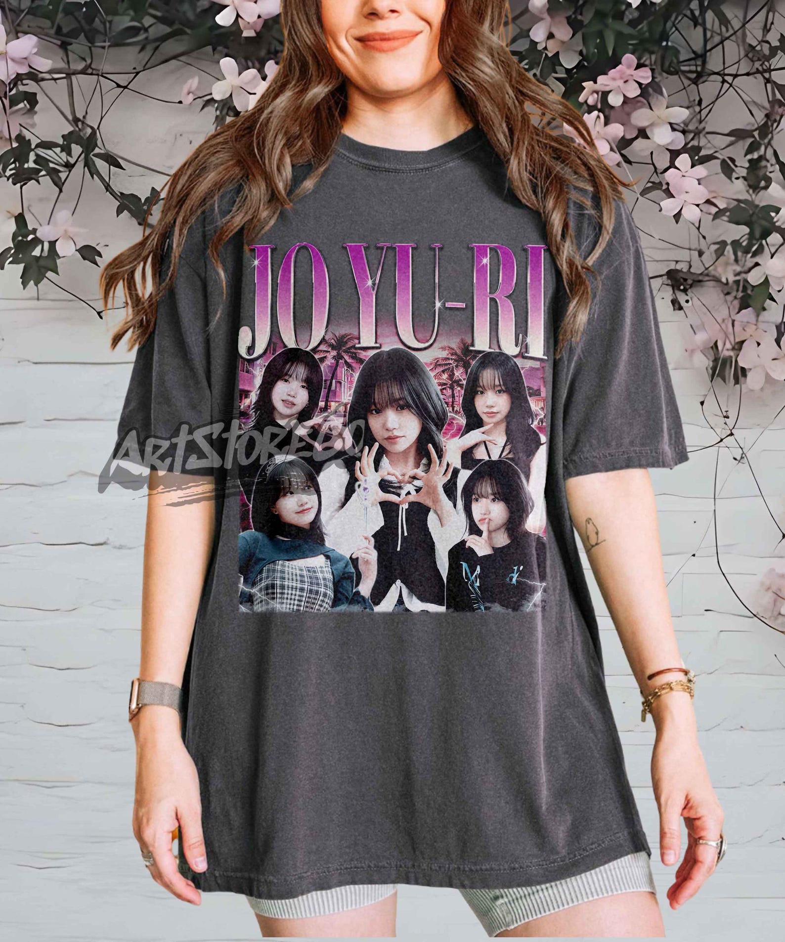 Jo Yu Ri Retro Graphic Tee, Vintage K-Pop Inspired Apparel L
