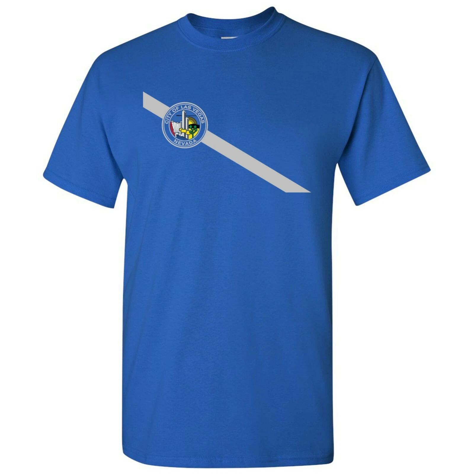 

Las Vegas US City Flag Basic Cotton T-Shirt - Royal 4XL
