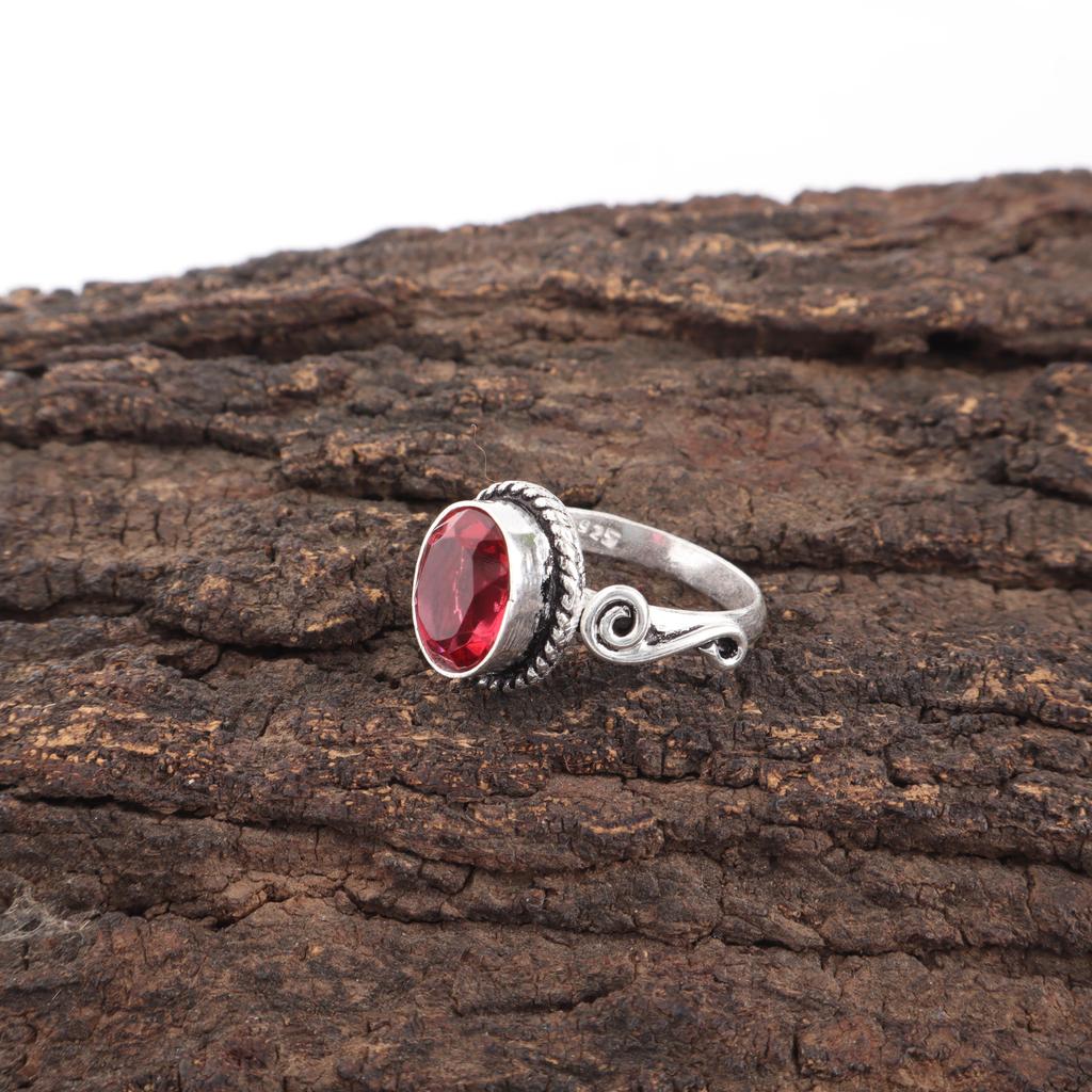 Pink Tourmaline Ring Gemstone Jewelry, 925 Solid Sterling Silver Ring, Handmade Jewelry Birthstone Ring, Gift For Her