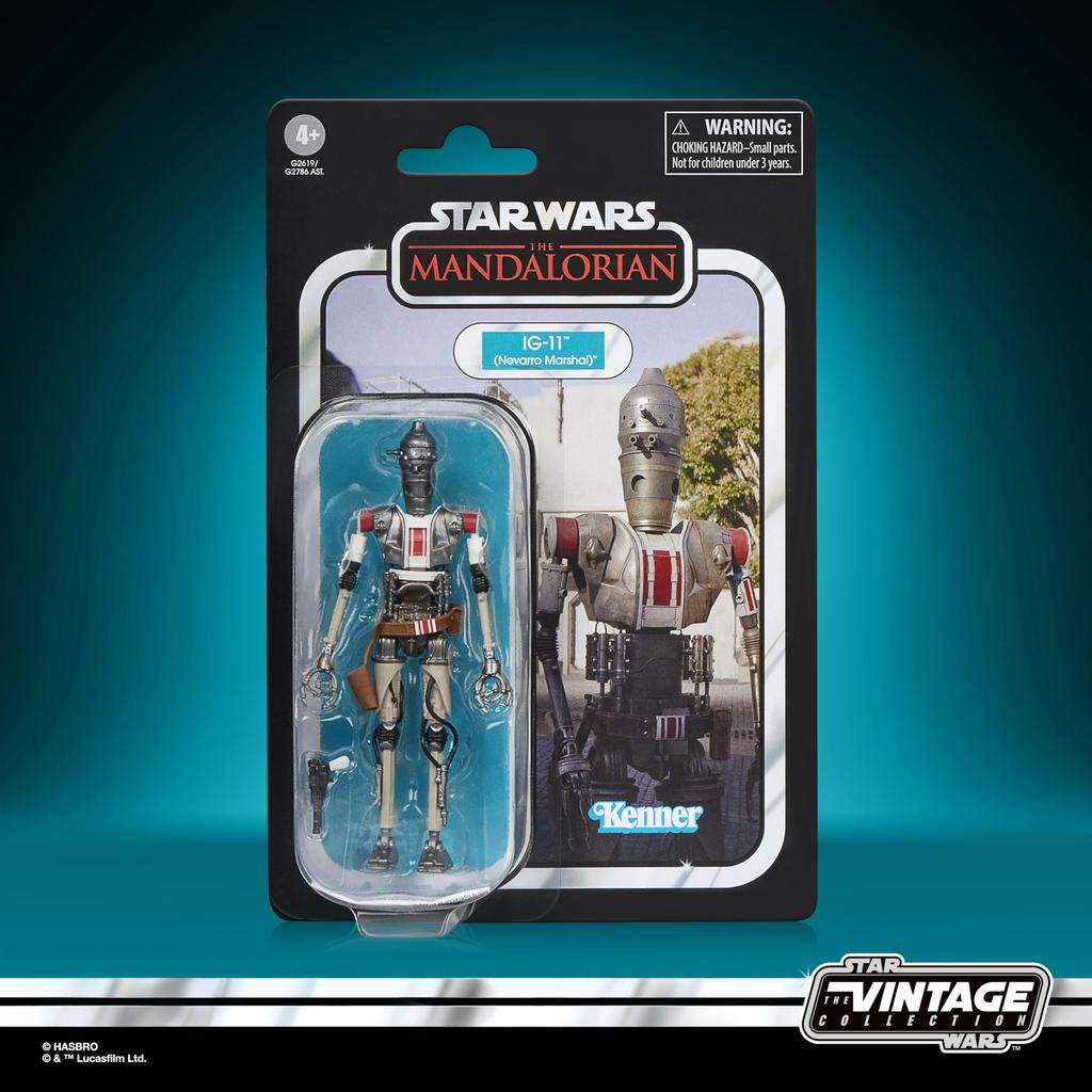 Hasbro STAR WARS Vintage Collection Mandalorian IG-11 (Sheriff of Nevarro) Premium 9.5 Cm Collectible Action Figure G2619 (Authentic)