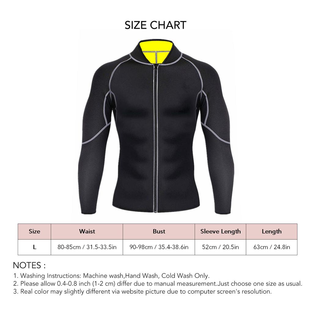 Veste de combinaison à manches longues pour homme Élastique Respirante Vêtements de plongée Haut de plongée Taille L