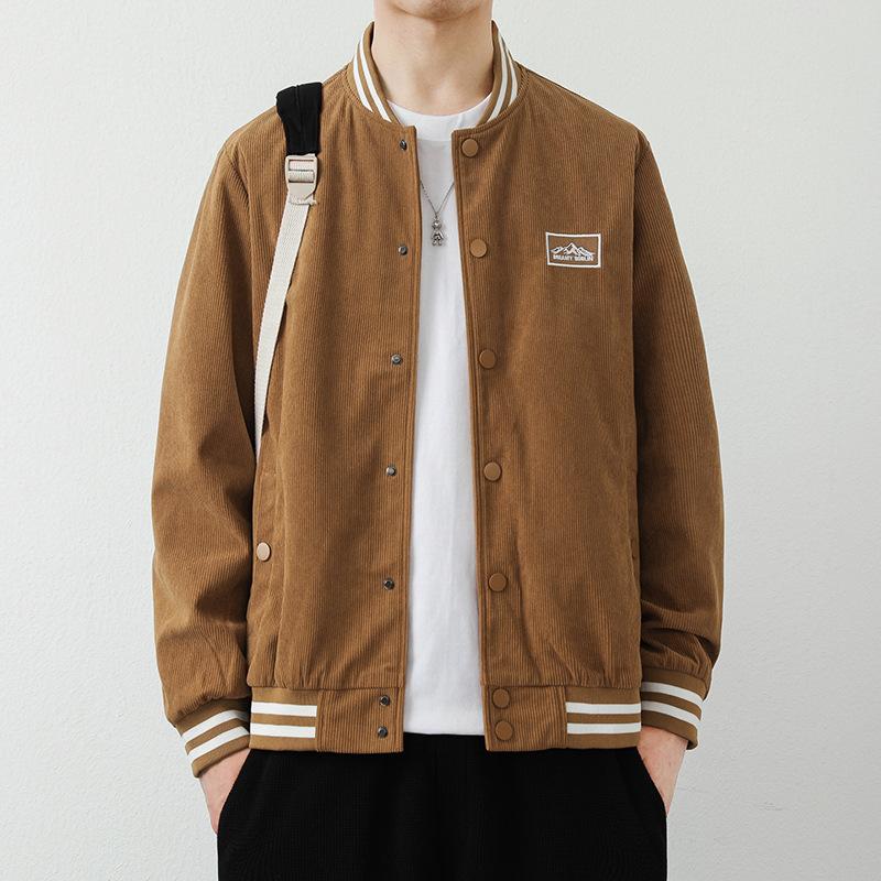 Осенняя новая вельветовая куртка мужское пальто свободный повседневный корейский стиль — фото 2