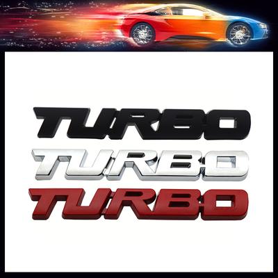 3D TURBO Metalen Sticker Auto Carrosserie Embleem Decal Galvaniseren Zinklegering Auto Achterklep Badge Decoratie Auto Accessoires