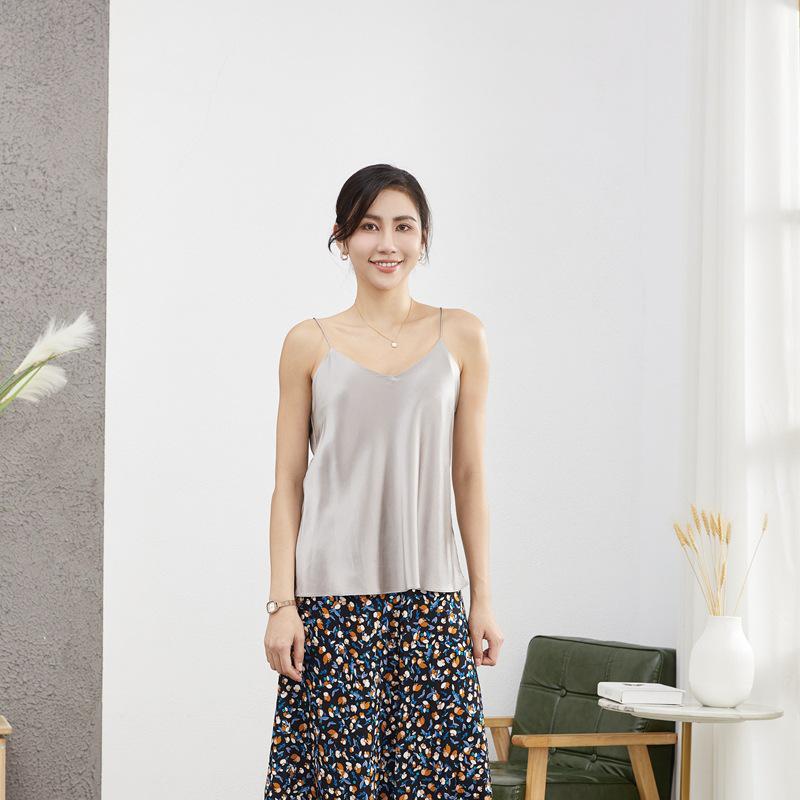 Summer 2025 Double Layer Silk Camisole Women’s Mulberry Bandeau Vest
