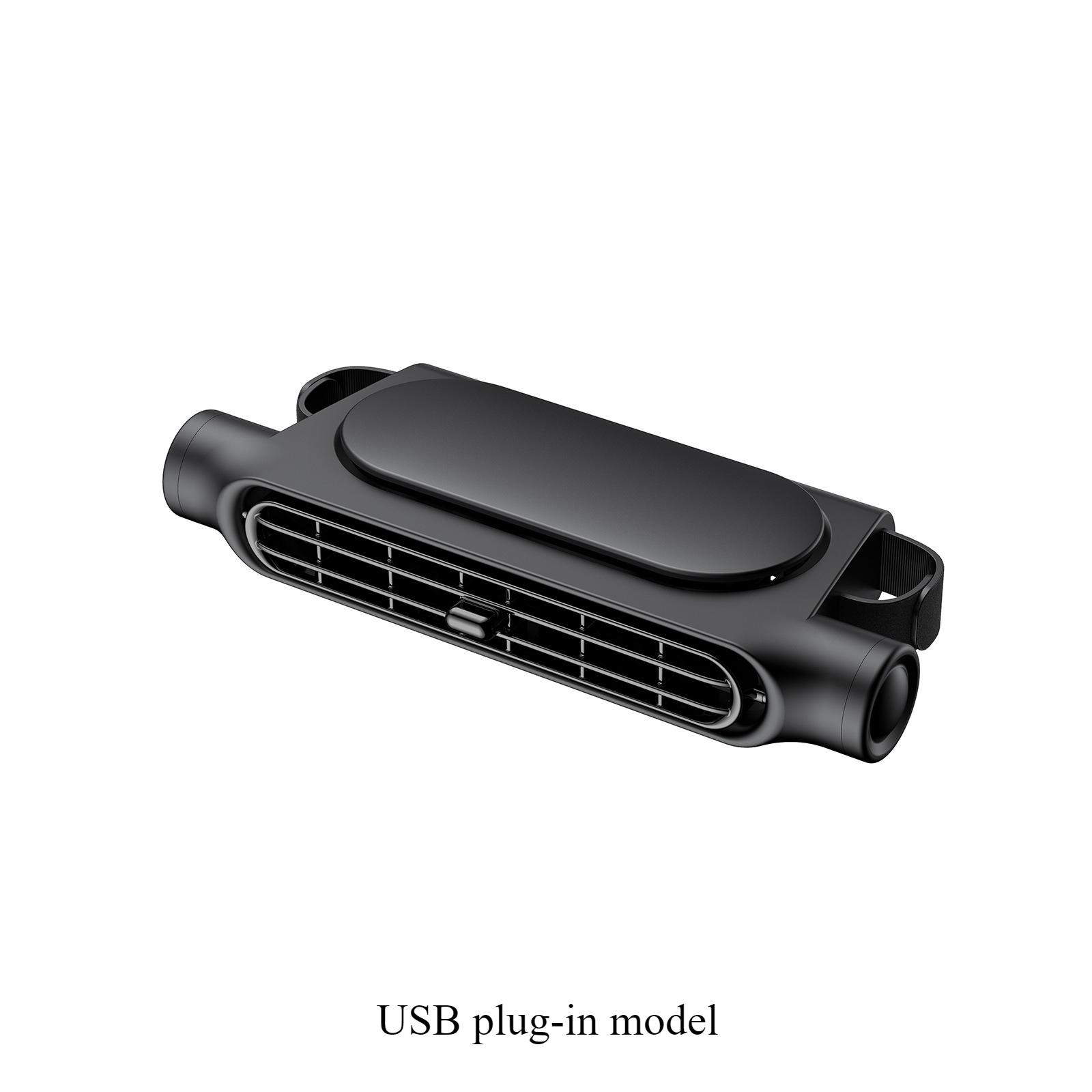 2025 New Car Seat Fan Turbo High Wind Power Portable Front Rear Seat USB Powered Headrest Cooling Air Fan Adjustable Strap Fan