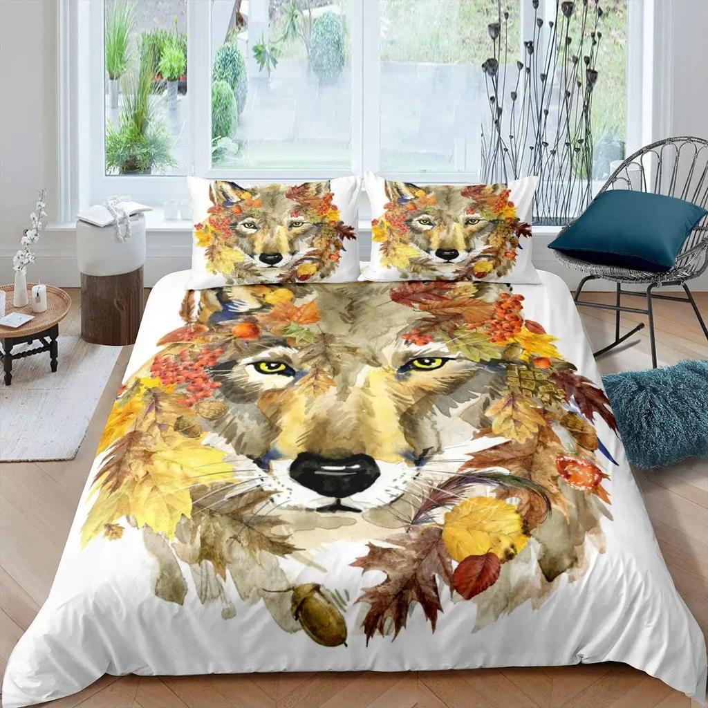 Tre of Life Soft Duvet Cover Set, Maple Tre Beding Sets,Gothic Nature Branch Warm Comforter Cover Red Tre Comfortable Quilt Cover King-Sized Dimension