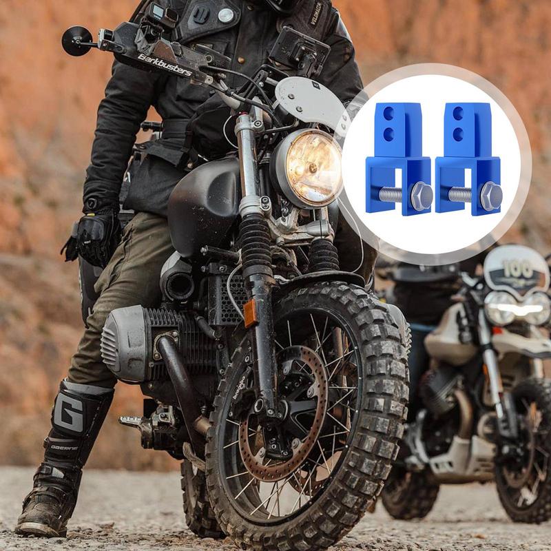 Motorcycle Shock Bracket 2pcs Motorcycle Riser Heightening Adapter With Screw Front Shock Extension Absorber Aluminum Alloy