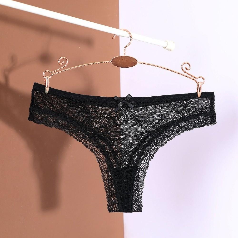 Transparent Mesh Briefs Women Low Waist Romantic T Panties Mesh Sheer Lace Thong Ladies Girls Gift