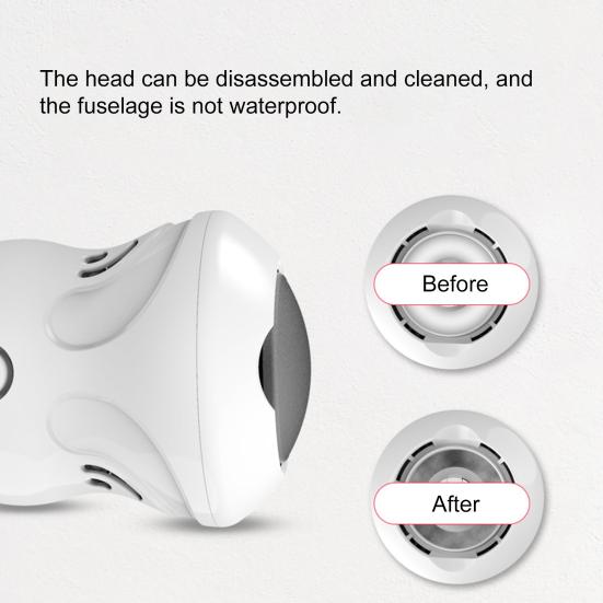 1 Set Foot File Removable Head Thick Callus Removal Dandruff Auto Absorption No Trace Strong Power Foot Grinder Foot Care