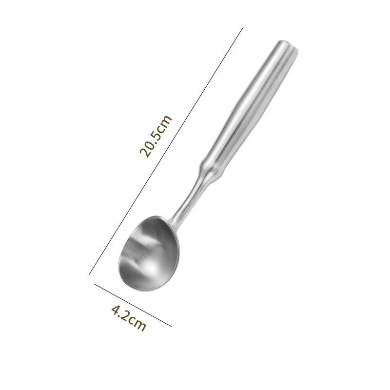 Stainless steel ice cream spoon, ice cream magic tool, self-melting long-handled ice cream spoon, fruit scoop ball