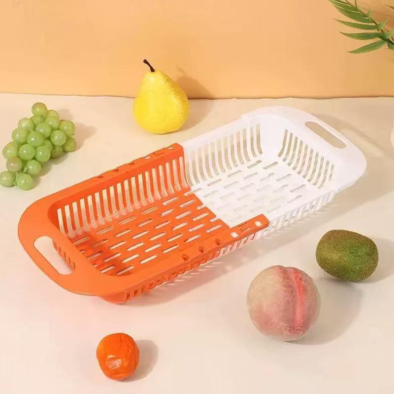 Adjustable Retractable Sink Drain Basket for Dishwashing and Kitchen Storage