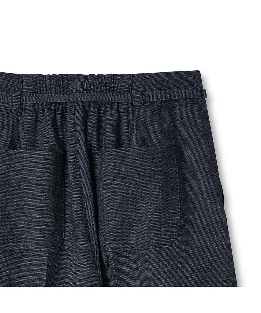 IOLO Women'S Belted Semi-Wide Pants_Blue