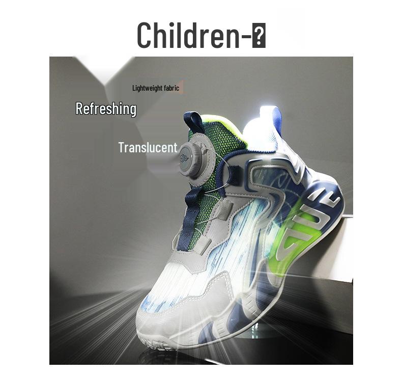 Boys' Autumn Mesh Breathable Sports Shoes - Kids' Running & Basketball Shoes with Soft Soles