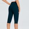 2025 Summer Women's Solid Color Pocket Yoga Capri Pants