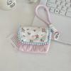 Fresh Small Floral CCD Camera Storage Bag Anti-Fall Portable Compact Headphones Lipstick Cosmetics Storage Bag