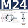 Marine Grade Zinc-Plated Hardened Carbon Steel Lifting Eye Bolt with Nut, Round Ring, Extended Thread, M6 M8 M20