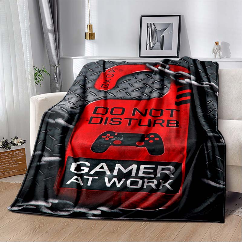 Gaming Flannel Blanket Gamer Gamepad Throw Blanket 3D Print Ultra Soft Home Decor Comfortable Bedding For Sofa Bed Couch Travel