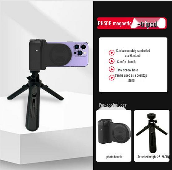 Magsafe Bluetooth Photo Grip: Magnetic Mount & Wireless Remote Control