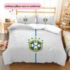 Brazil National Football Team2 Pattern Bedding Quilt Set  Home Decoration  Gift (1 * duvet cover + 2 * pillowcase  without core)