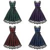 Vintage 50s Lace Cocktail Dress With Floral Pattern For Halloween Party Wear