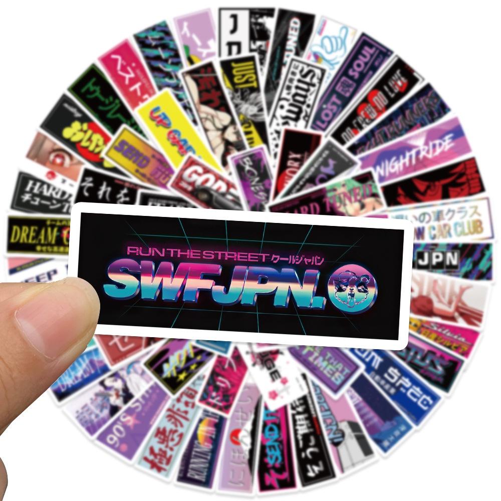 

Racing Modified 66pcs Car Jdm Stickers Waterproof Graffiti Trendy Style