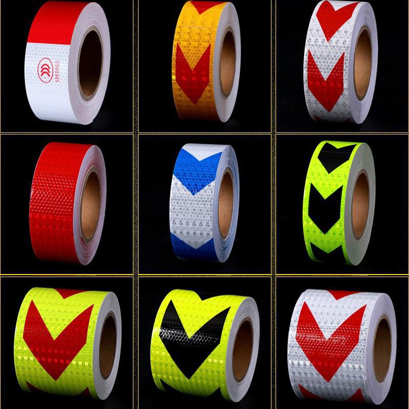 1 Roll Shining Reflective Safety Warning Tape Self Adhesive Twill Printing Reflective Tape For Car