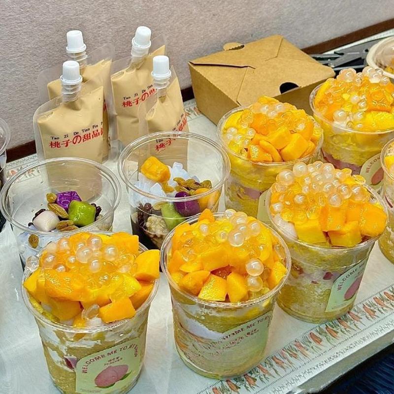 10Pcs/set Kitchen Accessories Durable Plastic Yogurt Parfait Cups 500ml With Lids Pudding Cups Clear Storage Can
