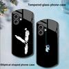 Funny Devil Eyes For Apple IPhone 16 11 13 15 14 Pro Max 12 Mini 7 8 Plus XR X XS Elliptical Shaped Tempered Glass Phone Case