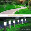 Cylindrical Garden Solar Light Dusk To Dawn Outdoor Waterproof Lights Lamp Cool White Warm White Solar Powered Garden Lighting