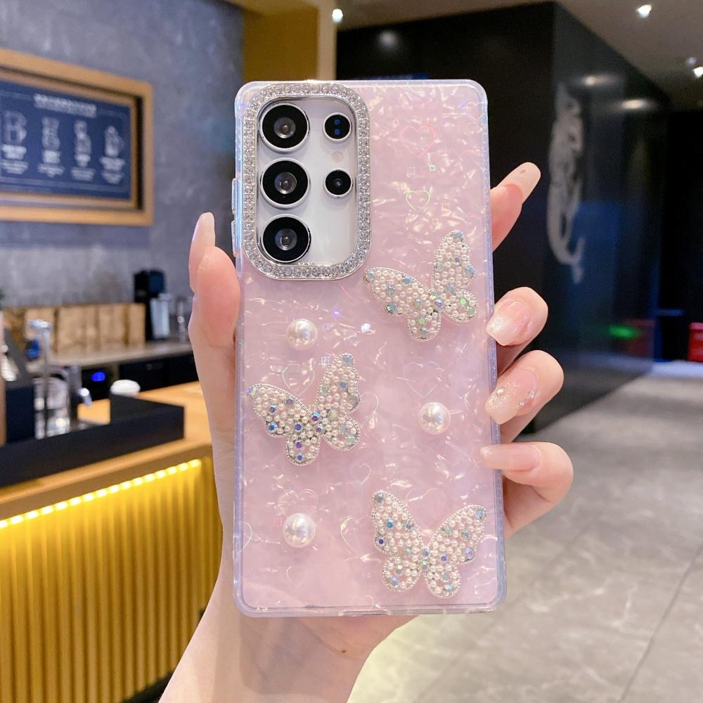 Shell Pattern Pearl Butterfly iPhone 17 Pro Max Case iPhone 16 Premium Protective Cover Elegant Design