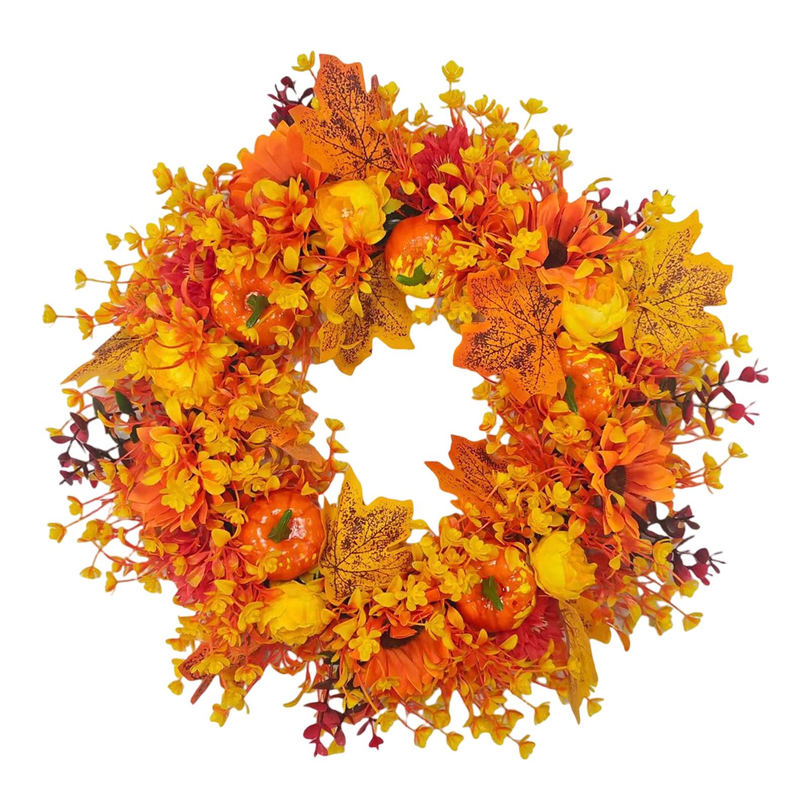 

20 Halloween Wreath Decorative Festive Gifts Party Supplies Orange,Garland for Window Porches,Outdoor Living Rooms Bedrooms оранжевый