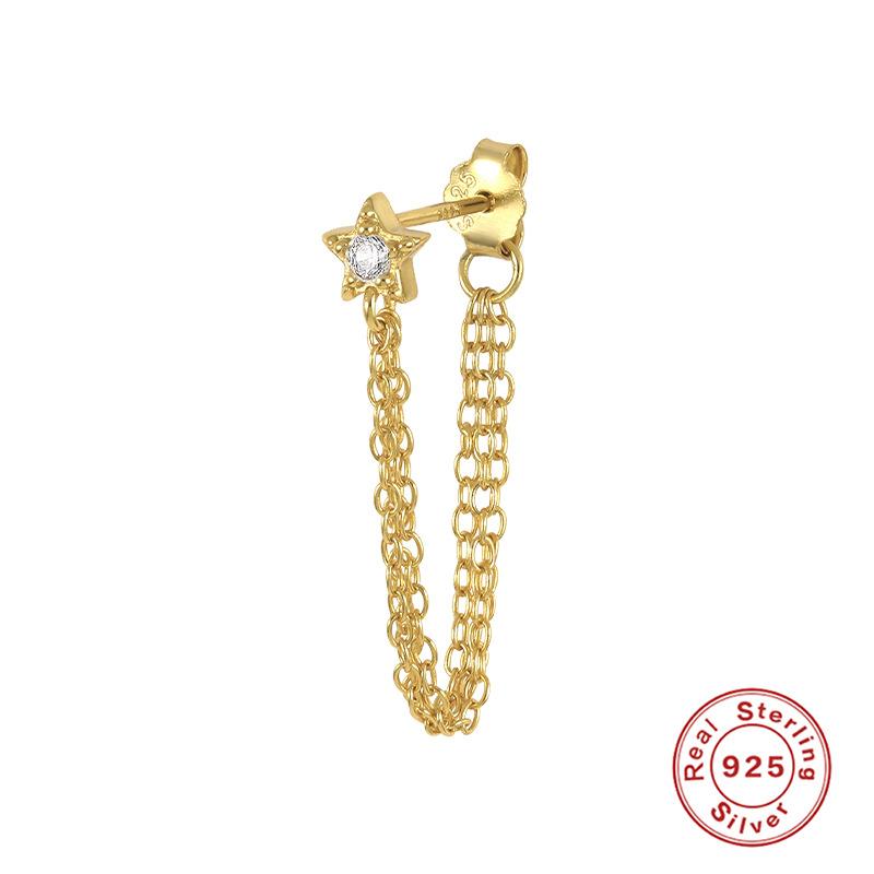 

Серьги-клипсы из стерлингового серебра, интегрированные серьги-гвоздики, бахромчатые линии, пряжки, сережки, цепочка Temperament, наручники, модные серьги. 925 Silver