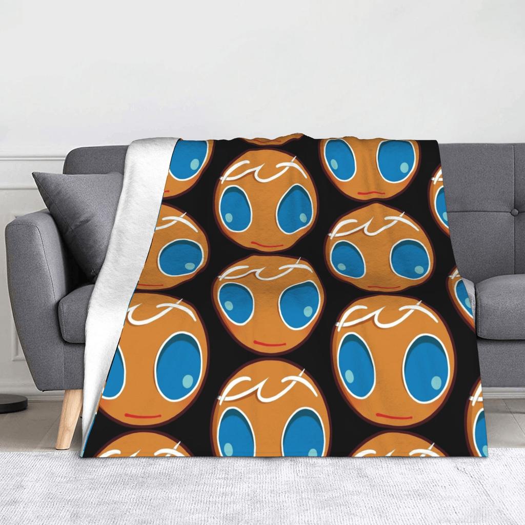 Moonlight Cookie Blanket Fleece Summer Cookie Run Kingdom Portable Warm Throw Blanket for Sofa Couch Plush Thin Quilt