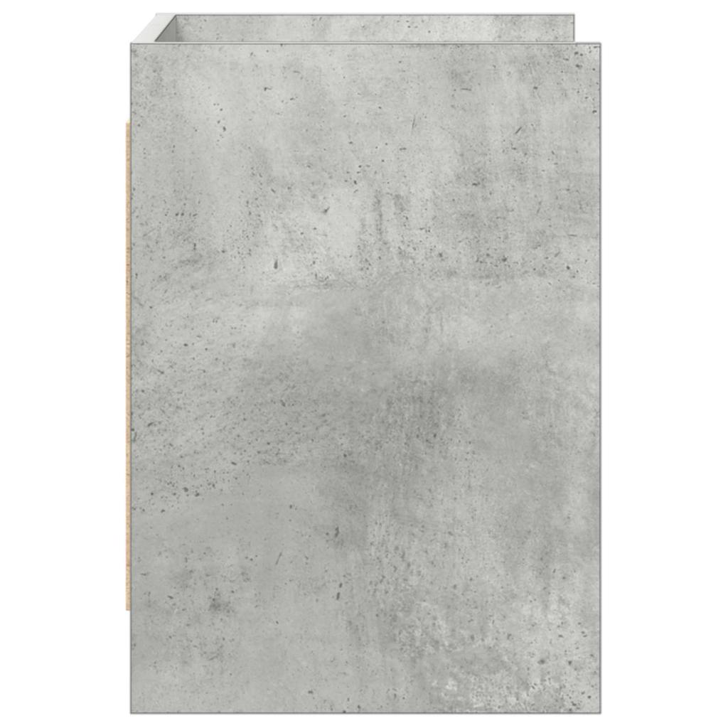 TV Stand 60 x 33 x 47 cm Concrete Grey Engineered Wood