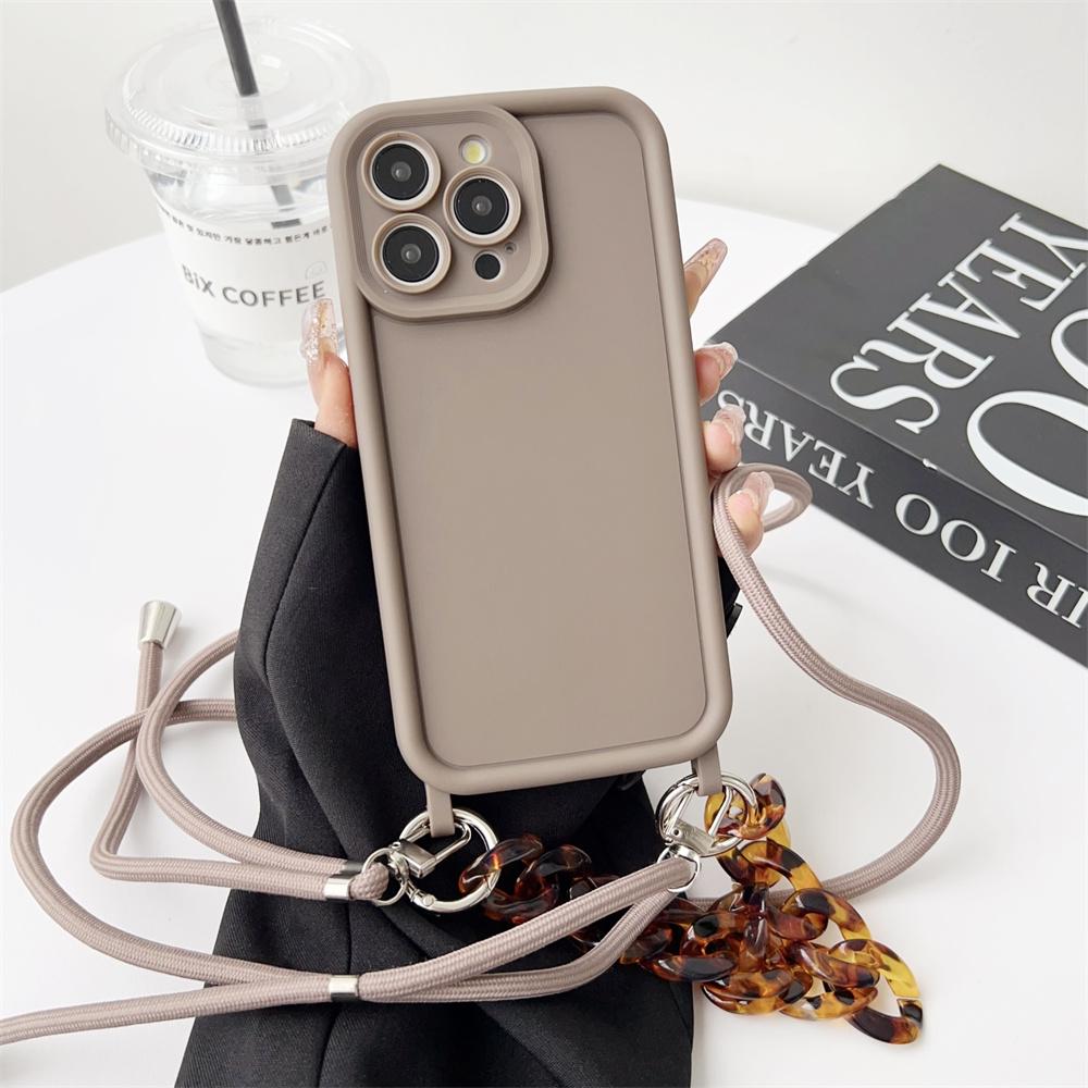 Wrist Strap Crossbody Phone Case For iPhone 14 13 15 16 Pro Max 12 11 X XR XS 7 8 Plus SE  Adjustable Lanyard Soft Cover
