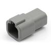 DTP 4 Pin Gray Male Female Waterproof Electrical Auto Connectors Plug DTP06-4S DTP04-4P(Color:4P Whole Set)